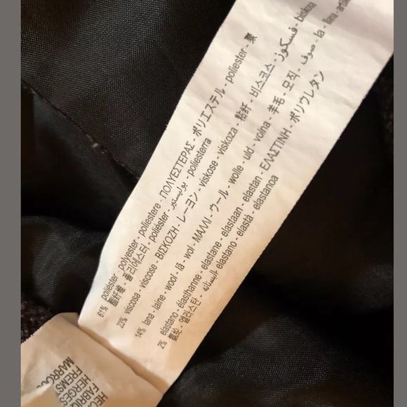 Zara Woman Cuffed High Rise Capris Pants Brown - Picture 8 of 8